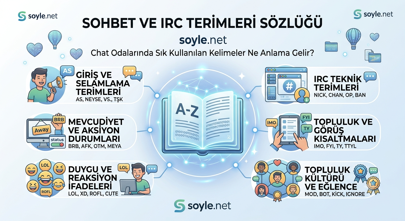 Sohbet Terimleri Sözlüğü: Chat'te Op, Mute, Rumuz Ne Demek?
